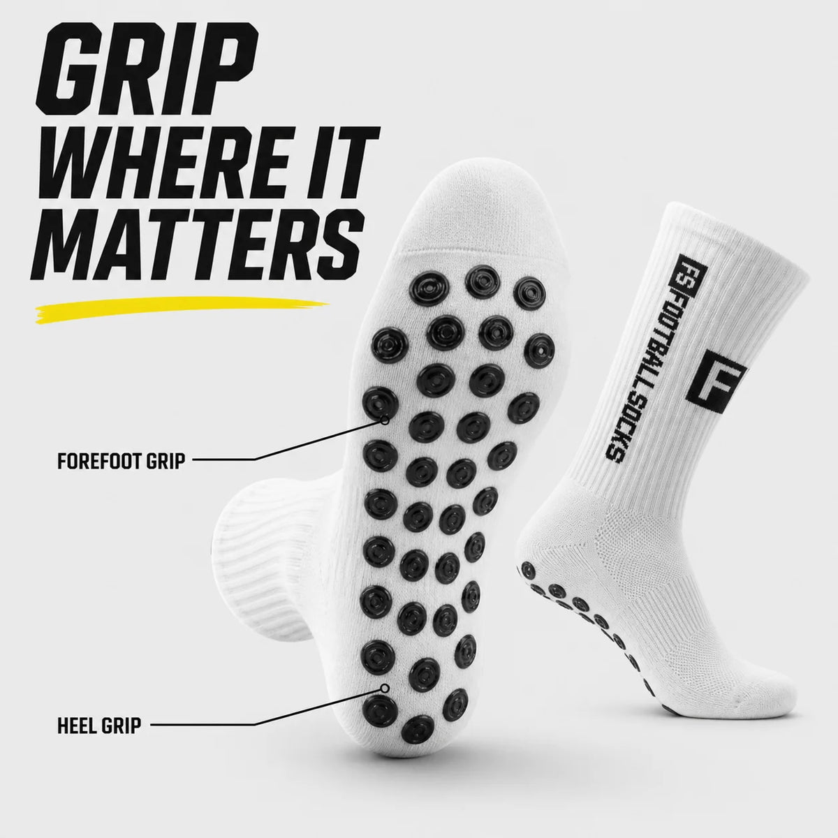 4 Pairs Professional Grip Socks High-Performance Silicone Dots Non-Slip Athletic Crew Socks