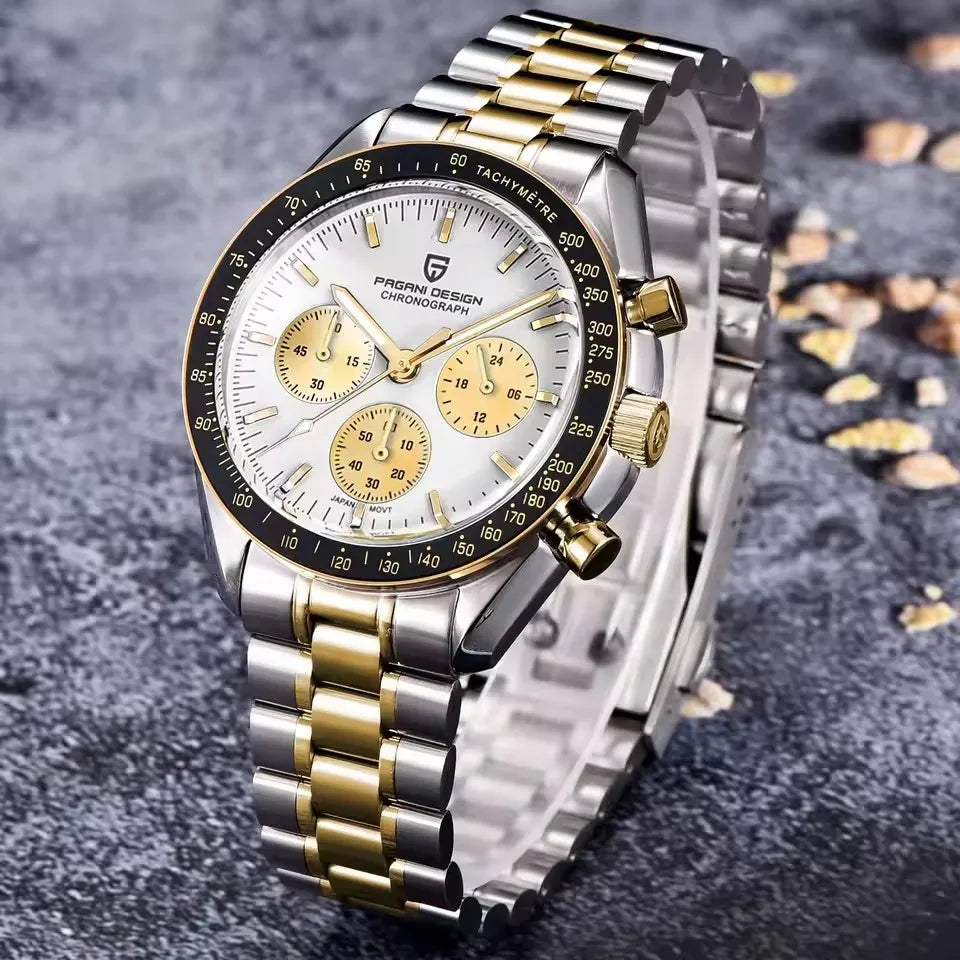 2026 New PAGANI DESIGN Moon Men's Watches Gold Luxury Quartz Watch For Men Speed Sports Chronograph Waterproof