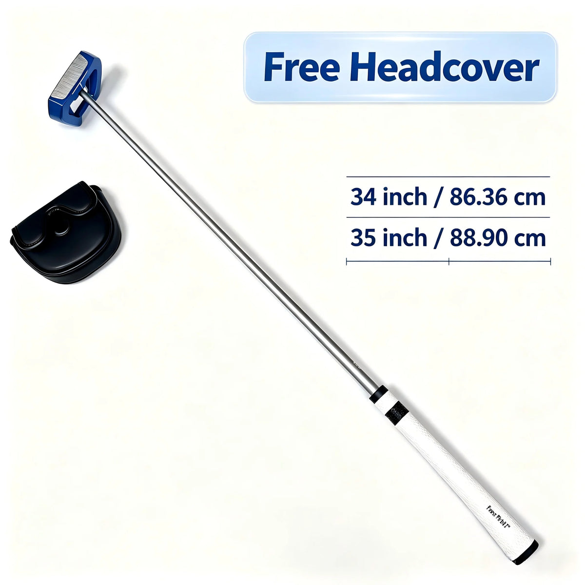 TWX Men Golf Mallet Putter Large Head 2° Pistol Grip Adjustable Weight Screw 34 35 Inch 3 Colors Optional with Headcover