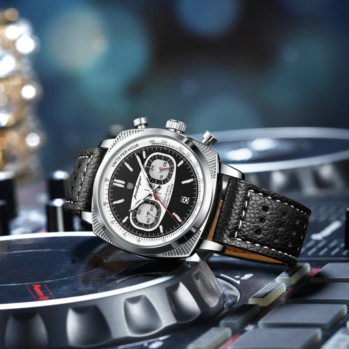 POEDAGAR Fashion Original Men Wristwatch Luminous Waterproof Date Chronograph