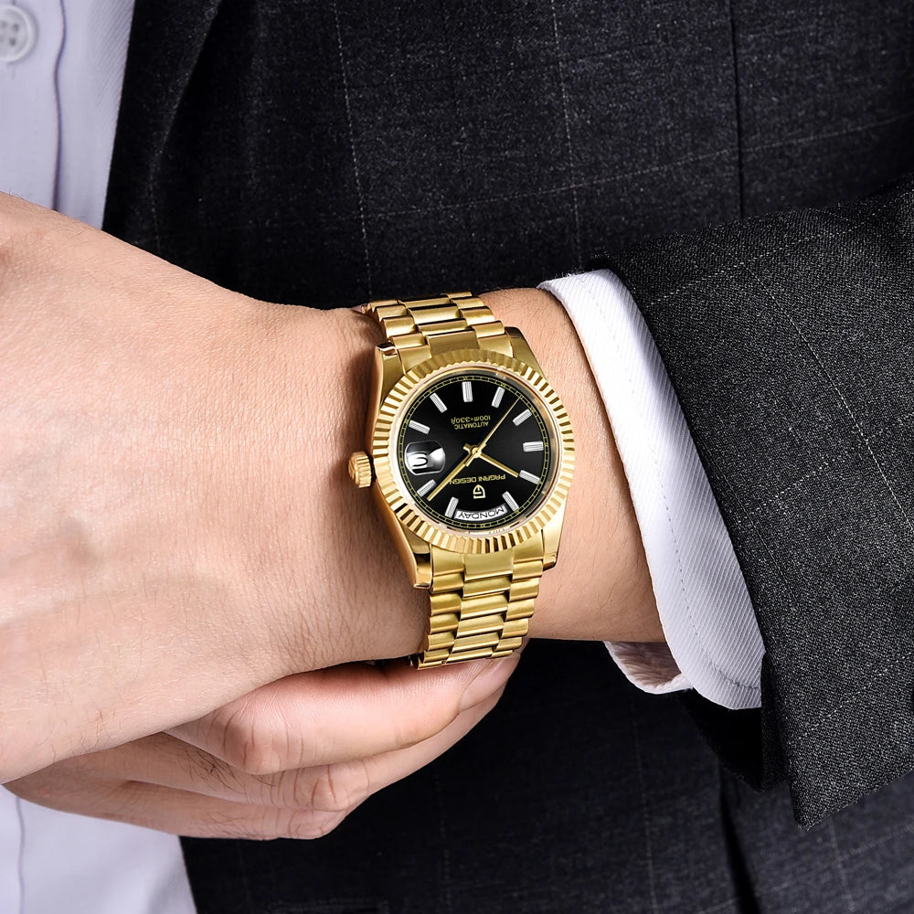 2026 New PAGANI DESIGN DD36 Mens Mechanical Watches Gold Luxury Automatic Watch For Men AR Sapphire Mirror Waterproof