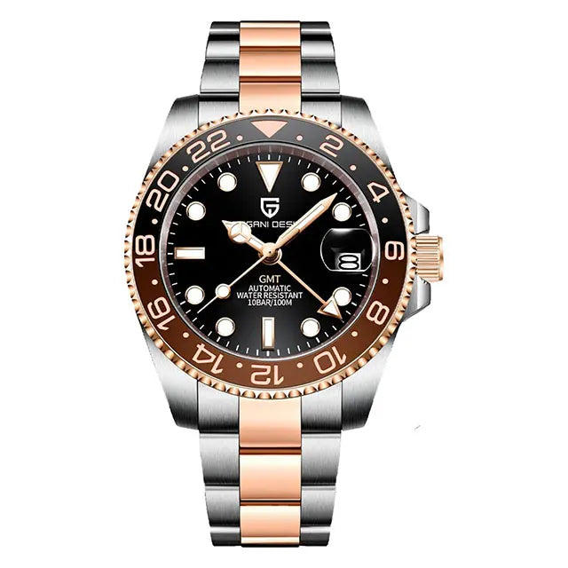 PAGANI DESIGN New GMT Men Watch Top Brand 40mm Mechanical Watch Sapphire Glass 100M Waterproof Automatic Wristwatch