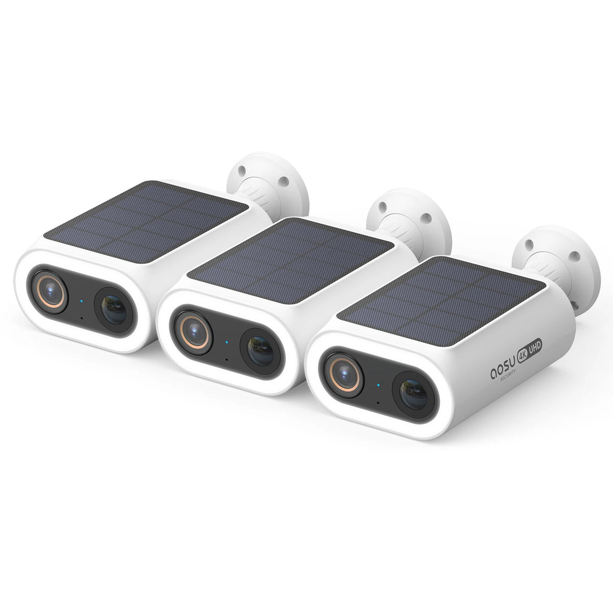 AOSU 4K UHD Solar Camera 2/3/4 pcs Wireless Outdoor 100% Wire-free Security Camera 5000mAh 8MP Wifi Camera AI Detection CCTV Cam