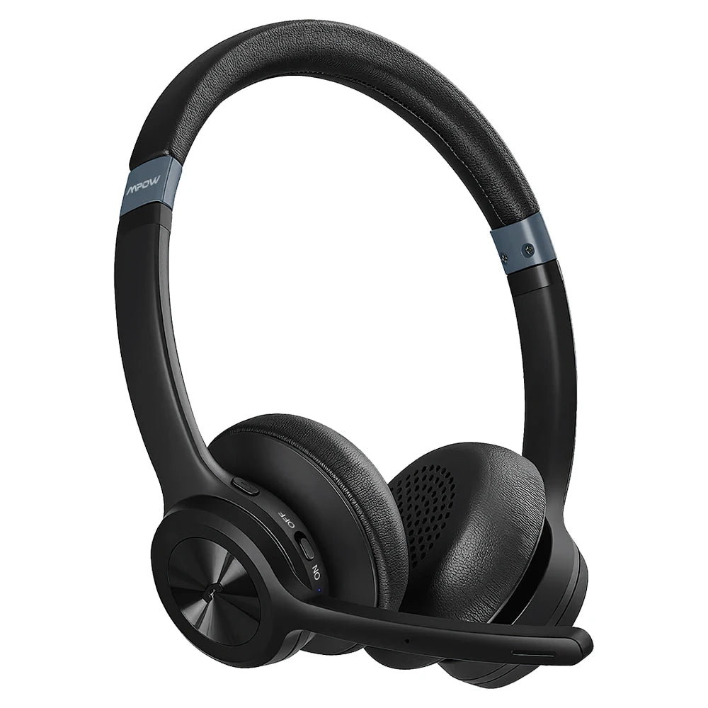 Mpow HC9 Bluetooth 5.3 Headset For Call Center Office Upgraded Wireless Headphones Noise Cancelling Mic