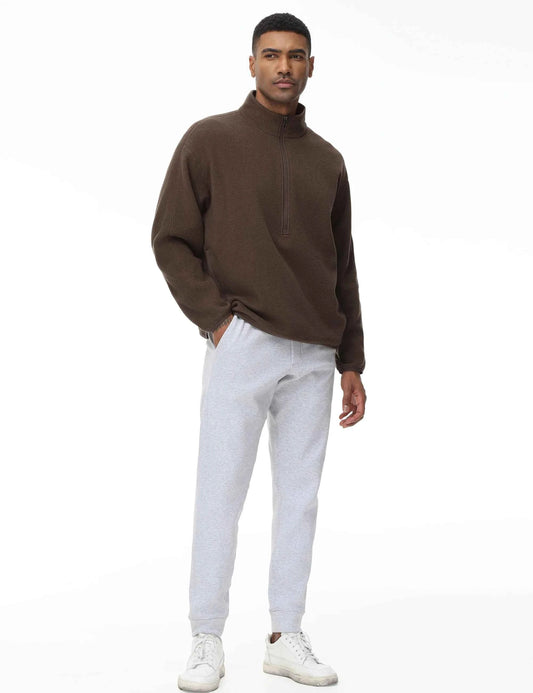 THE GYM PEOPLE Men's Half Zip Oversized Fleece Pullover