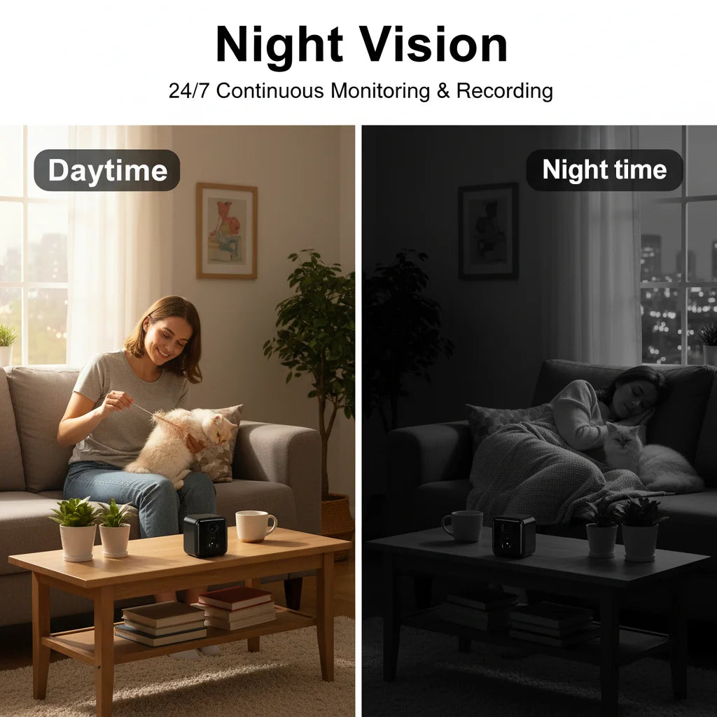 1080P Full HD Mini WiFi Camera – 2MP Wireless Security Camera, Night Vision, Motion Detection,