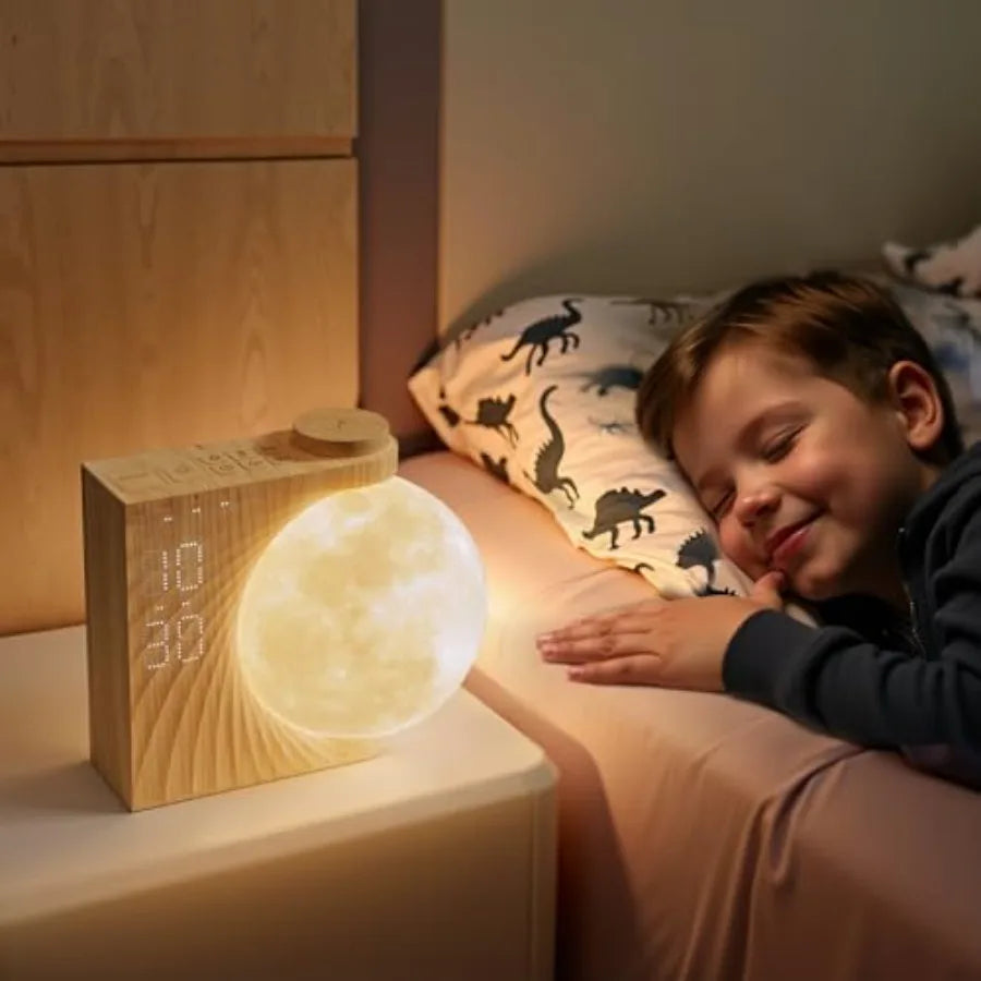 Sunrise Alarm Clocks for Heavy Sleepers, Night Lamp Clocks for Bedrooms with Moon Light, 10 Light Effects,