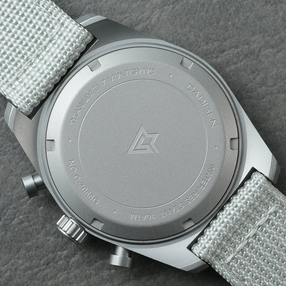 CADISEN Titanium TI-7 MULTISYNC New Moon Mens Watches Canvas