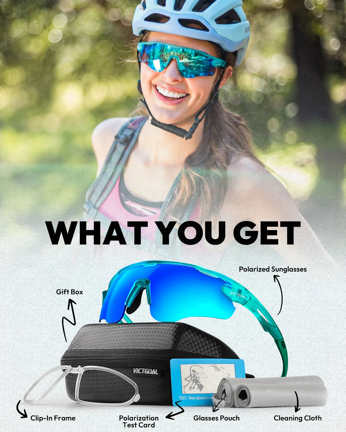 VICTGOAL Outdoor Sports Polarized Sunglasses for Men Women UV400