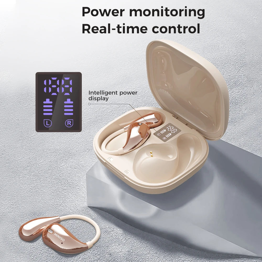 MINISO X33 Bluetooth Headphones AI Smart Translation Open-Ear Wireless Earbuds 50Hour Battery Life Noise Cancellation For Music