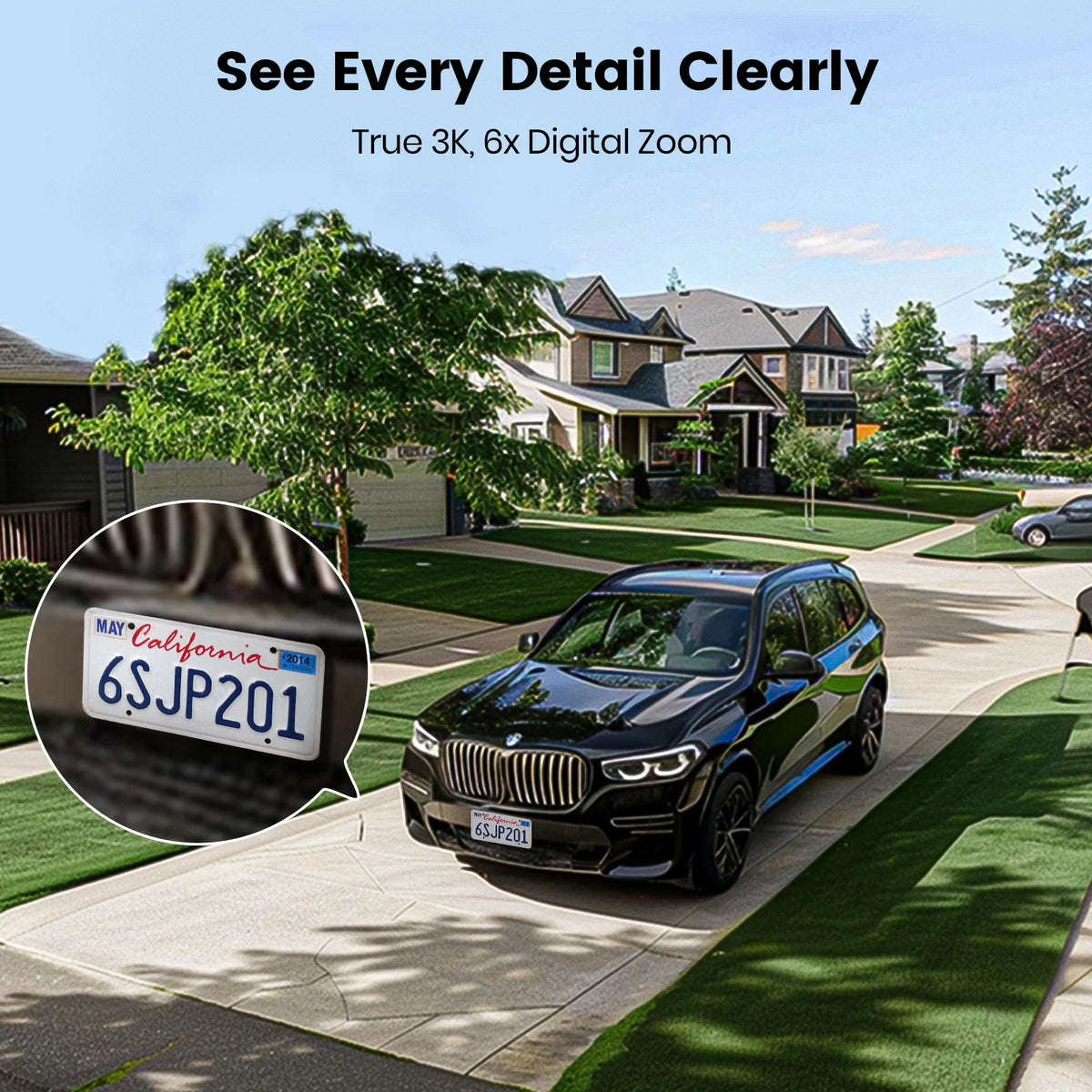 Dekco 3K UHD WiFi Floodlight Camera Outdoor 360° View Color Night Vision Wireless Security Camera PIR Detection 2-way Audio