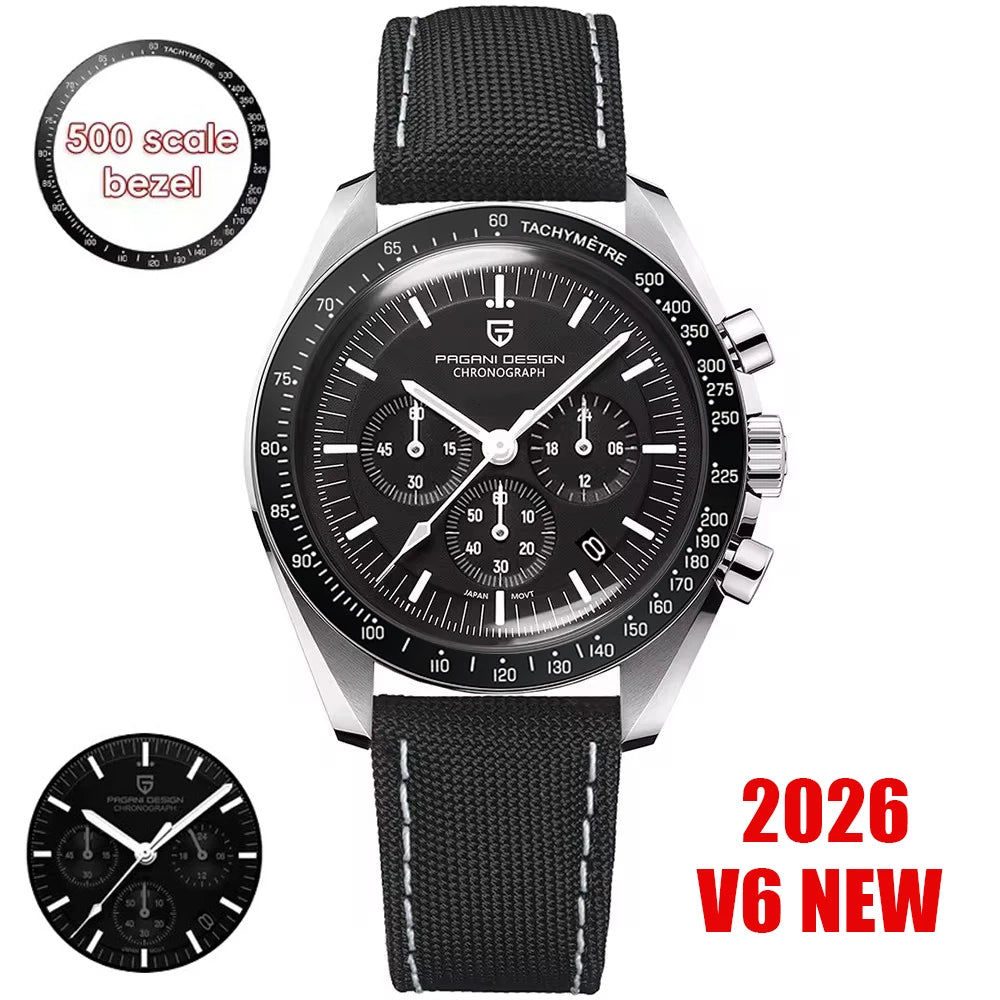 2026 New PAGANI DESIGN Moon V6 Men's Watches Luxury Quartz Watch For Man