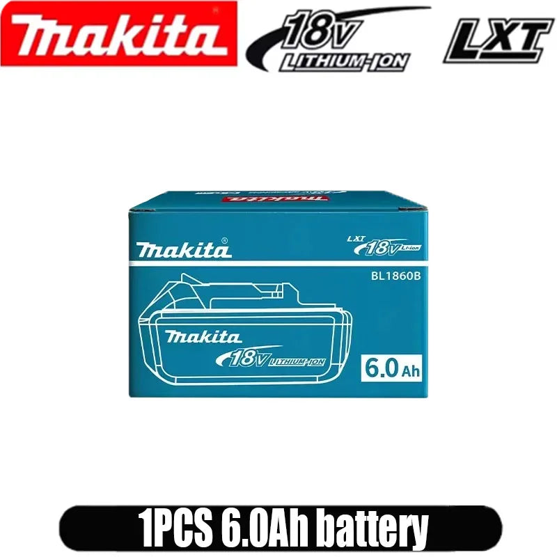 6Ah 100% Original Makita 18V Battery BL1860B Rechargeable Lithium-Ion Battery for Makita 18V Power Tools Replace the Battery.