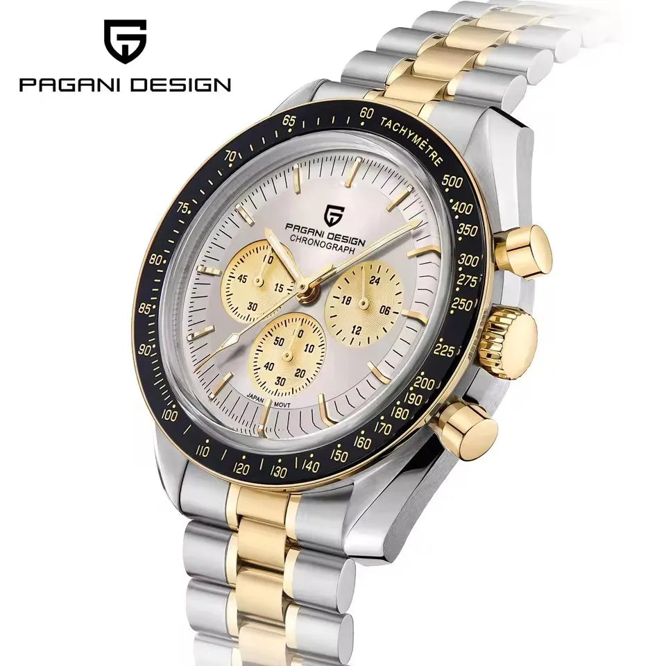 2026 New PAGANI DESIGN Moon Men's Watches Gold Luxury Quartz Watch For Men Speed Sports Chronograph Waterproof