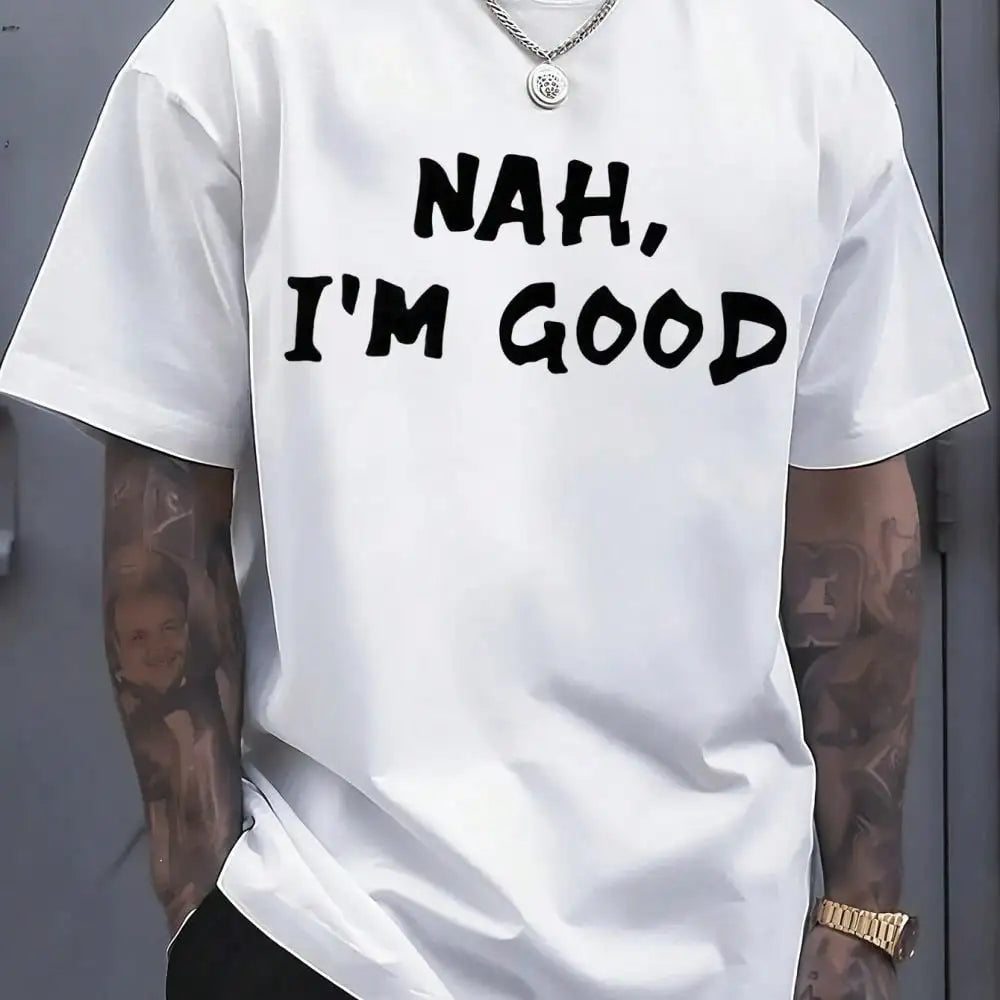 Round Neck Short Sleeve Men's T-Shirt,