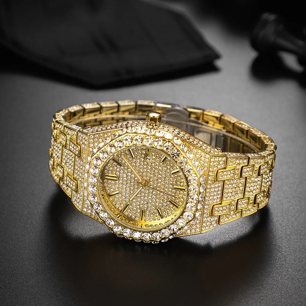 Missfox Men's Quartz Watch Luxury Fashion Hip Hop Cool Wristwatch For Male Waterproof Calendar Luminous Men Watches New Gift