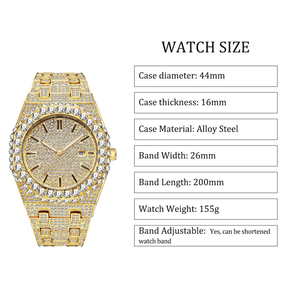 Missfox Men's Quartz Watch Luxury Fashion Hip Hop Cool Wristwatch For Male Waterproof Calendar Luminous Men Watches New Gift