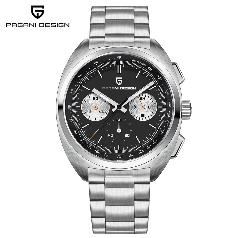 2026 Retro Luxury Men's Quartz Watches PAGANI DESIGN Sports Chronograph VK63 Watch For Men AR Sapphire Waterproof Leather Clock