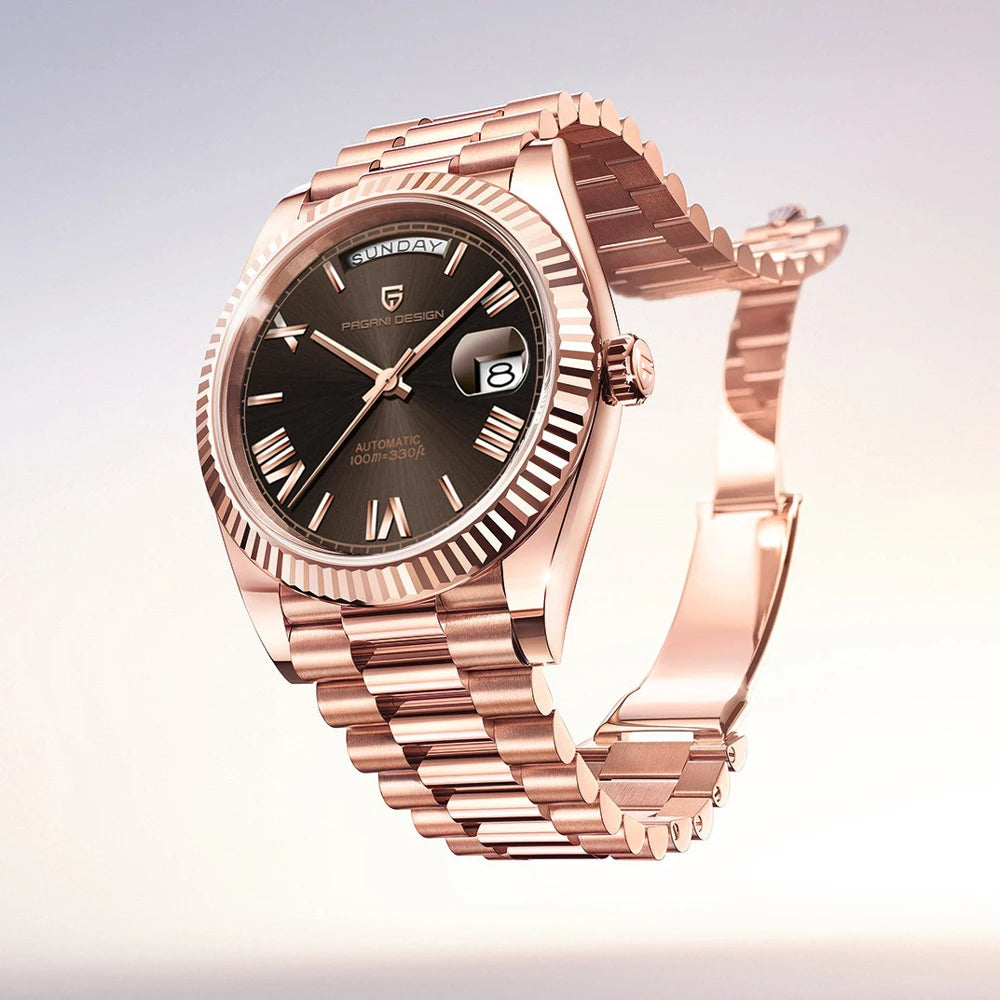 2025 New PAGANI DESIGN DD36 Man Watch Rose Gold Luxury Men Mechanical Watches Sapphire Mirror Automatic Watch For Men Waterproof