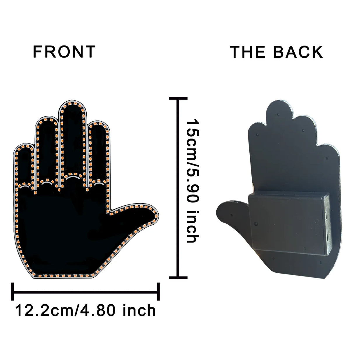 Finger Gesture Light, Funny Led Hand Sign with Remote, Glowgesture for Car Truck