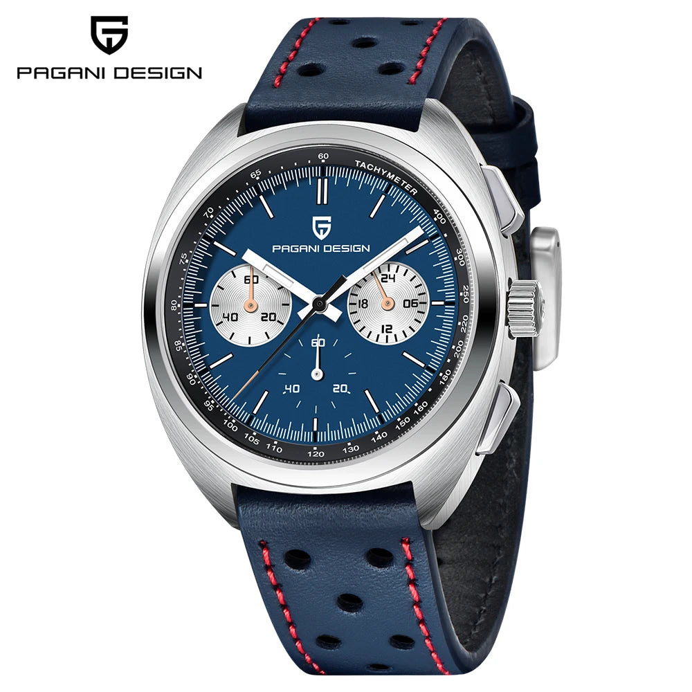 2026 Retro Luxury Men's Quartz Watches PAGANI DESIGN Sports Chronograph VK63 Watch For Men AR Sapphire Waterproof Leather Clock