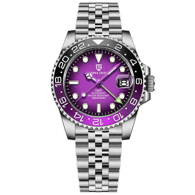 PAGANI DESIGN New GMT Men Watch Top Brand 40mm Mechanical Watch Sapphire Glass 100M Waterproof Automatic Wristwatch