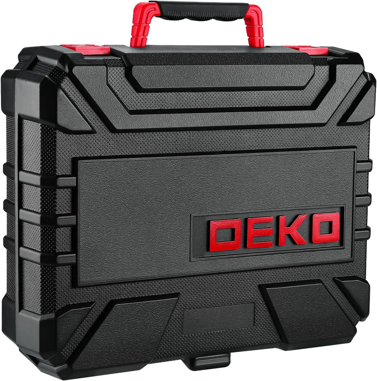 DEKO Drill Set Tool Set with 8V Red Cordless Drill, Home Tool Kit with Drill,