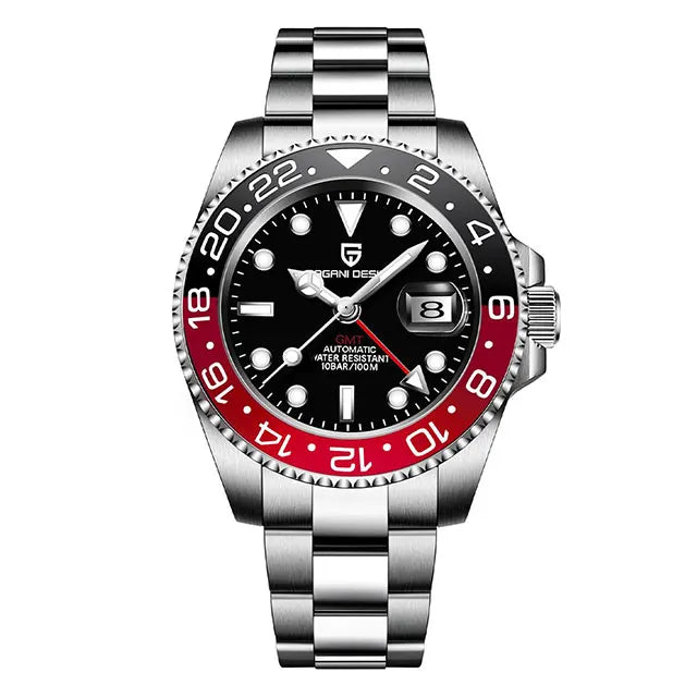 PAGANI DESIGN New GMT Men Watch Top Brand 40mm Mechanical Watch Sapphire Glass 100M Waterproof Automatic Wristwatch