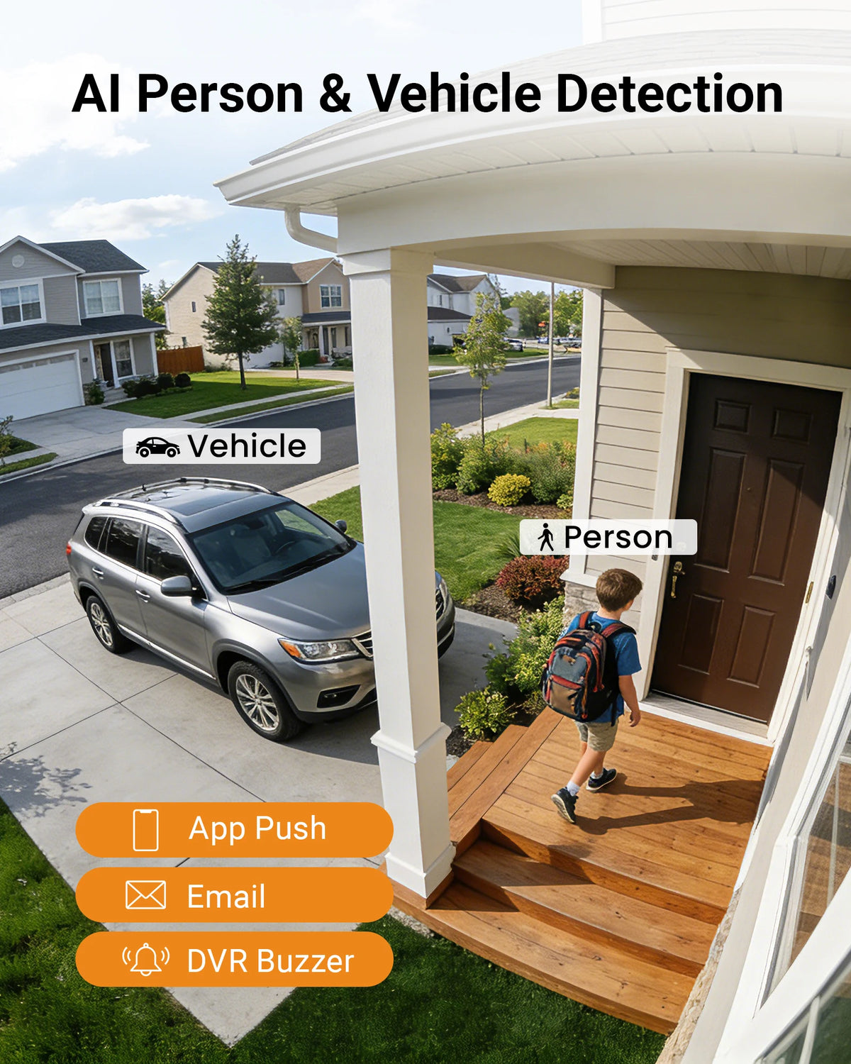 Anlapus 2MP Wired Security Camera System with Audio 8CH 3K Home CCTV DVR 1080P 360°View Pan/Tilt Surveillance Cameras Outdoor Indoor