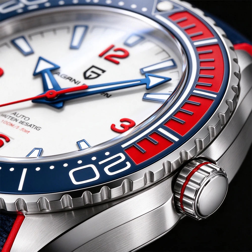2026 PAGANI DESIGN V2 Pepsi Cola Classic Men Mechanical Watch Sapphire Glass 100M Waterproof Stainless Steel