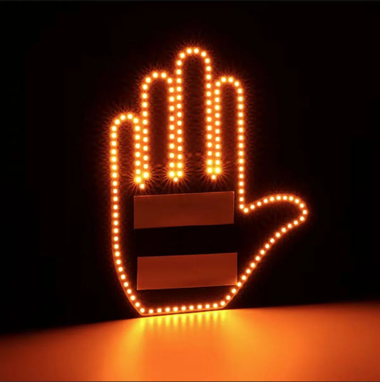 Finger Gesture Light, Funny Led Hand Sign with Remote, Glowgesture for Car Truck