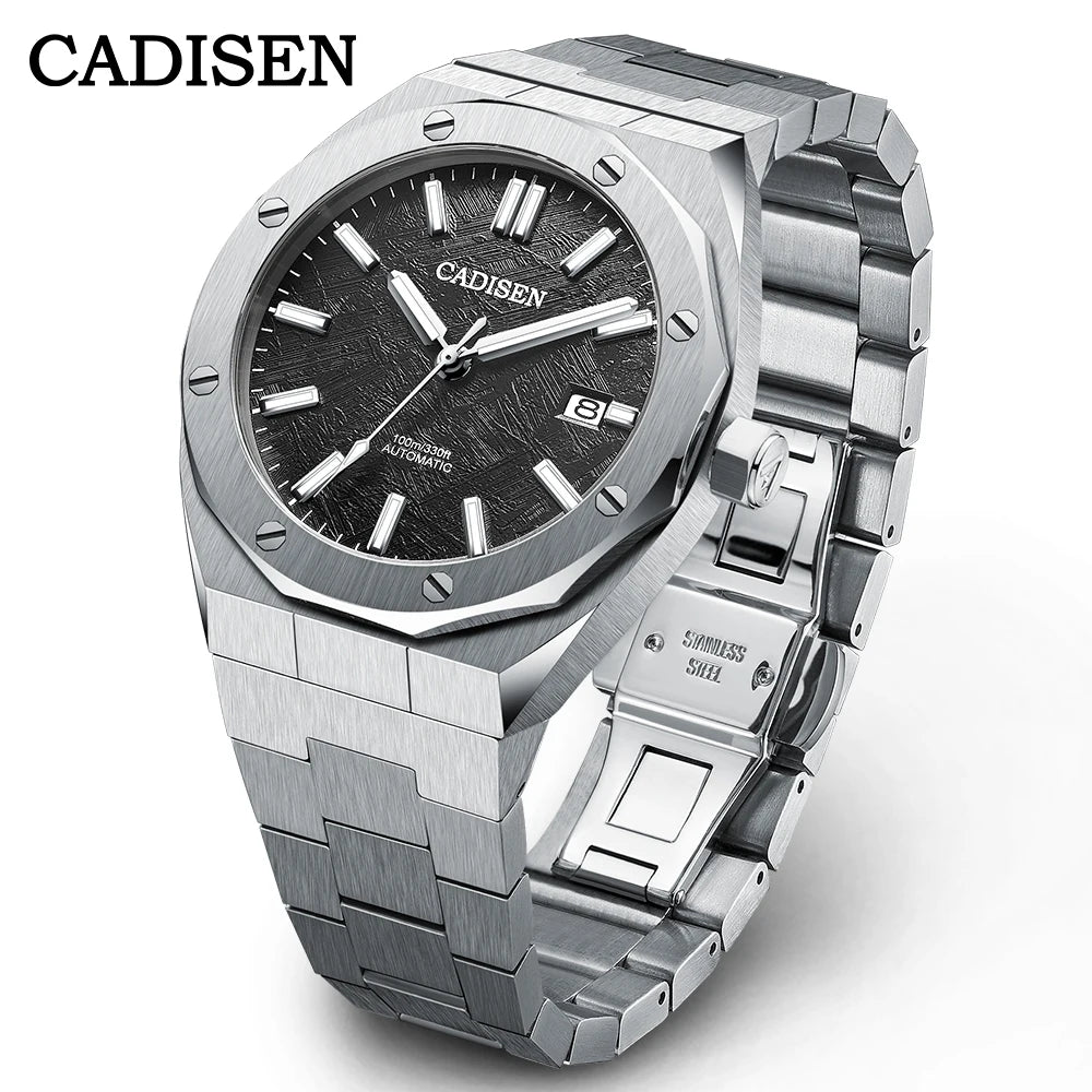 CADISEN Automatic Mens Watches Fashion Top Brand Stainless Steel Sapphire Glass MIYOTA 8215 Watch Men Mechanical Wristwatch
