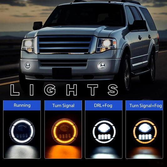 LED Fog Lights For Ford Expedition 2007-2014 LED DRL LightS for Ford Ranger 2008 - 2011 Fog Lamp Assembly Turn Signal Light