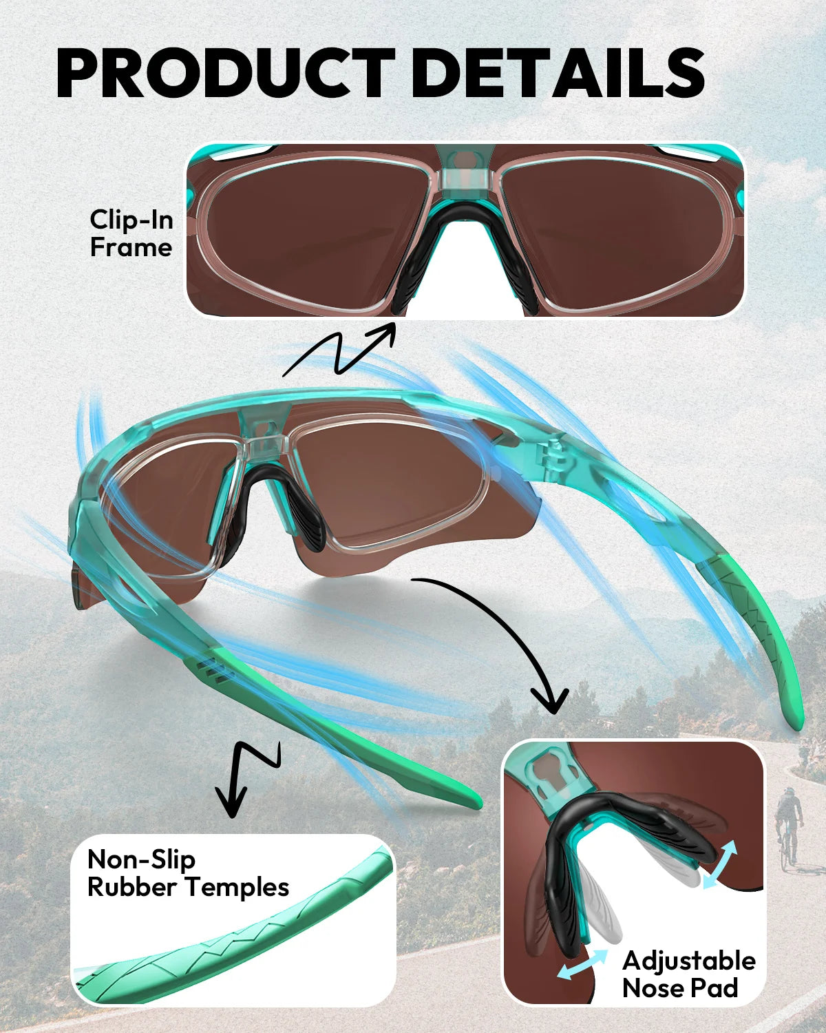 VICTGOAL Outdoor Sports Polarized Sunglasses for Men Women UV400