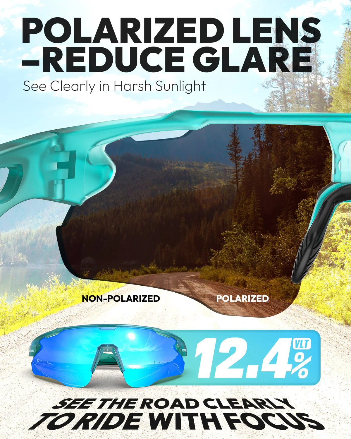 VICTGOAL Outdoor Sports Polarized Sunglasses for Men Women UV400