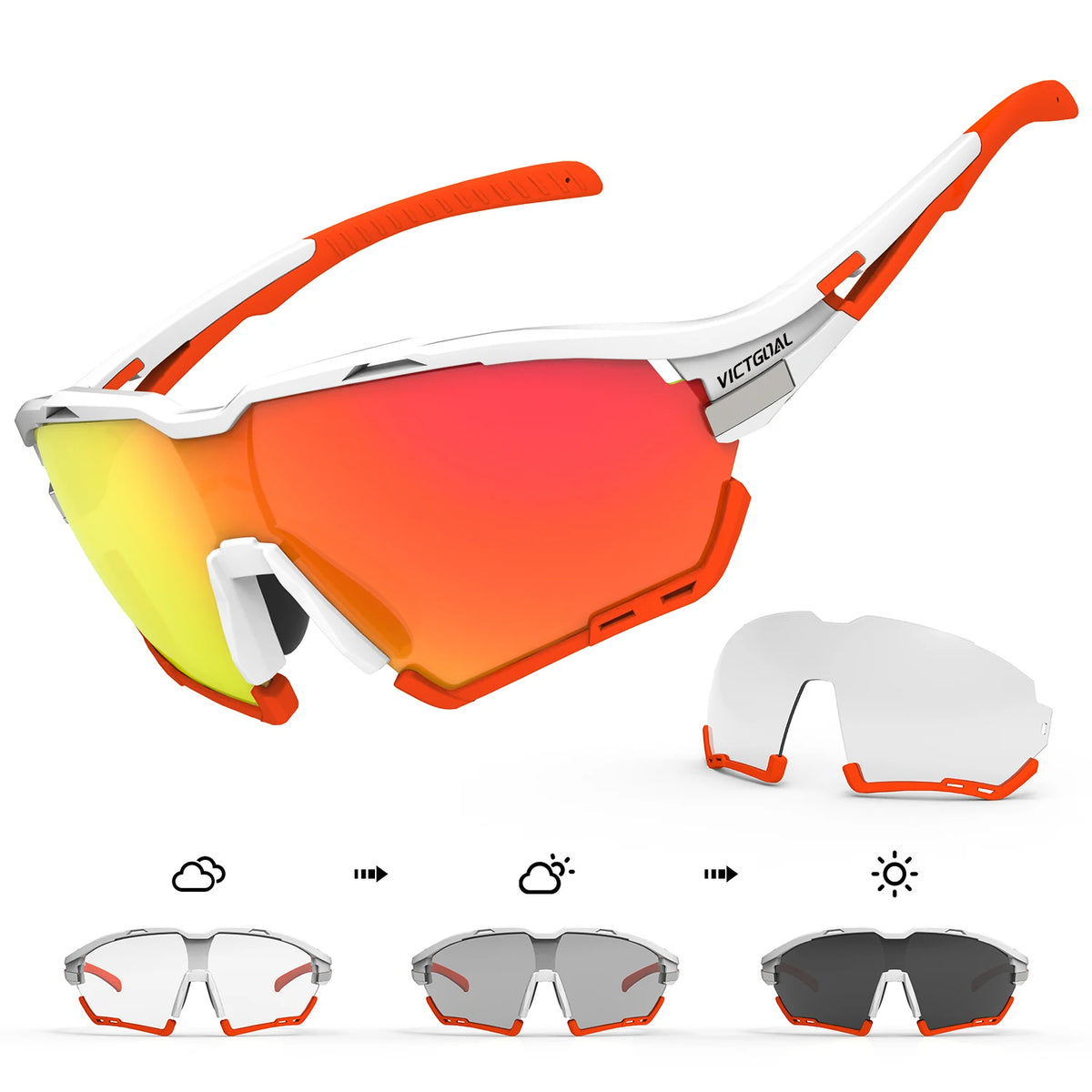 Cycling Photochromic Glasses & Polarized Sunglasses Men Women MTB Road Bike Riding Hiking Glasses