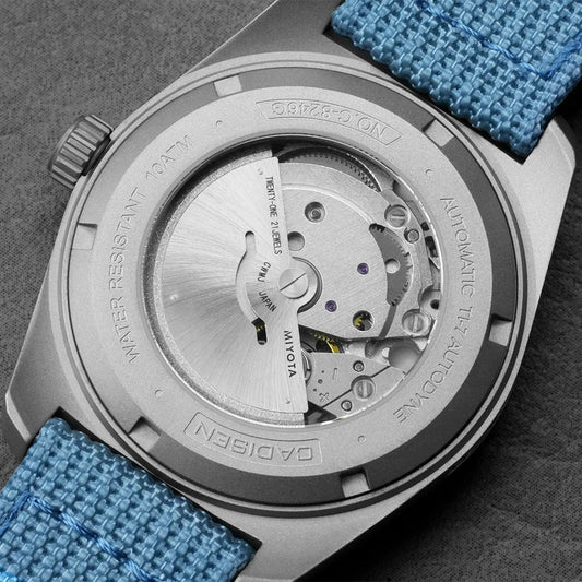 CADISEN TI-7 Autodyne Titanium Automatic Mechanical Watch Man Canvas Wristwatch