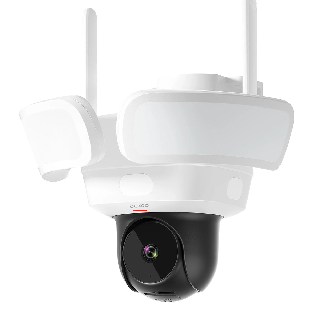 Dekco 3K UHD WiFi Floodlight Camera Outdoor 360° View Color Night Vision Wireless Security Camera PIR Detection 2-way Audio