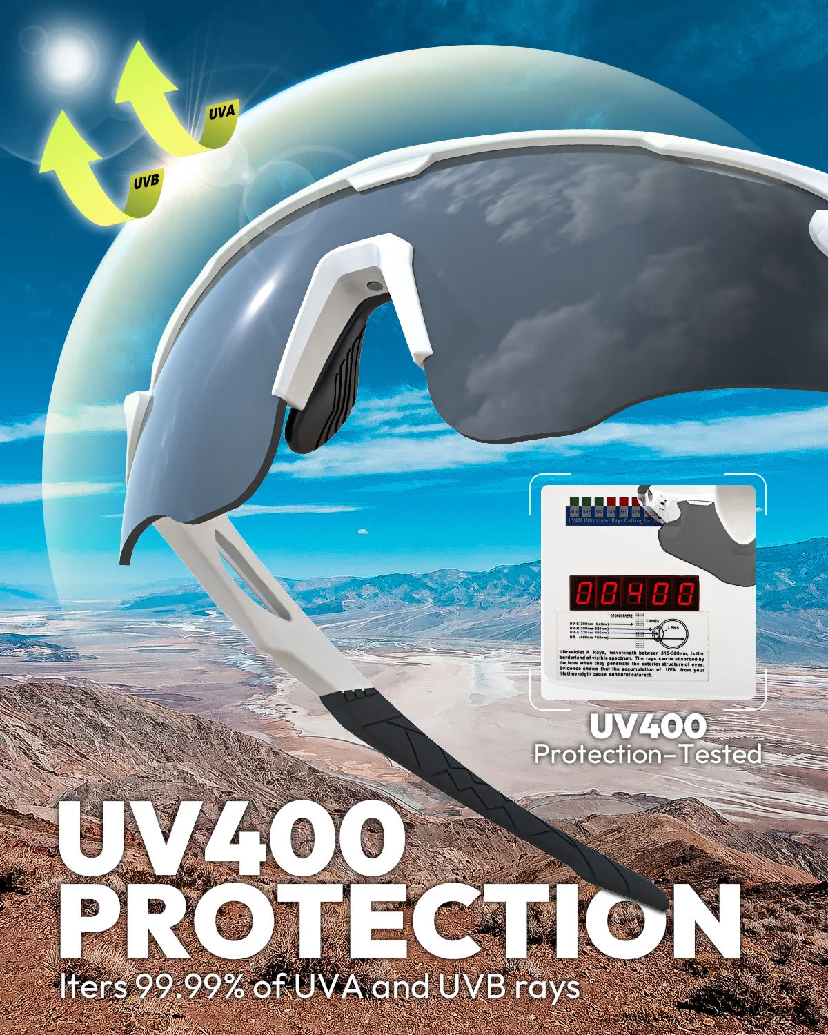 Cycling Polarized Sunglasses for Men Women Adults UV400