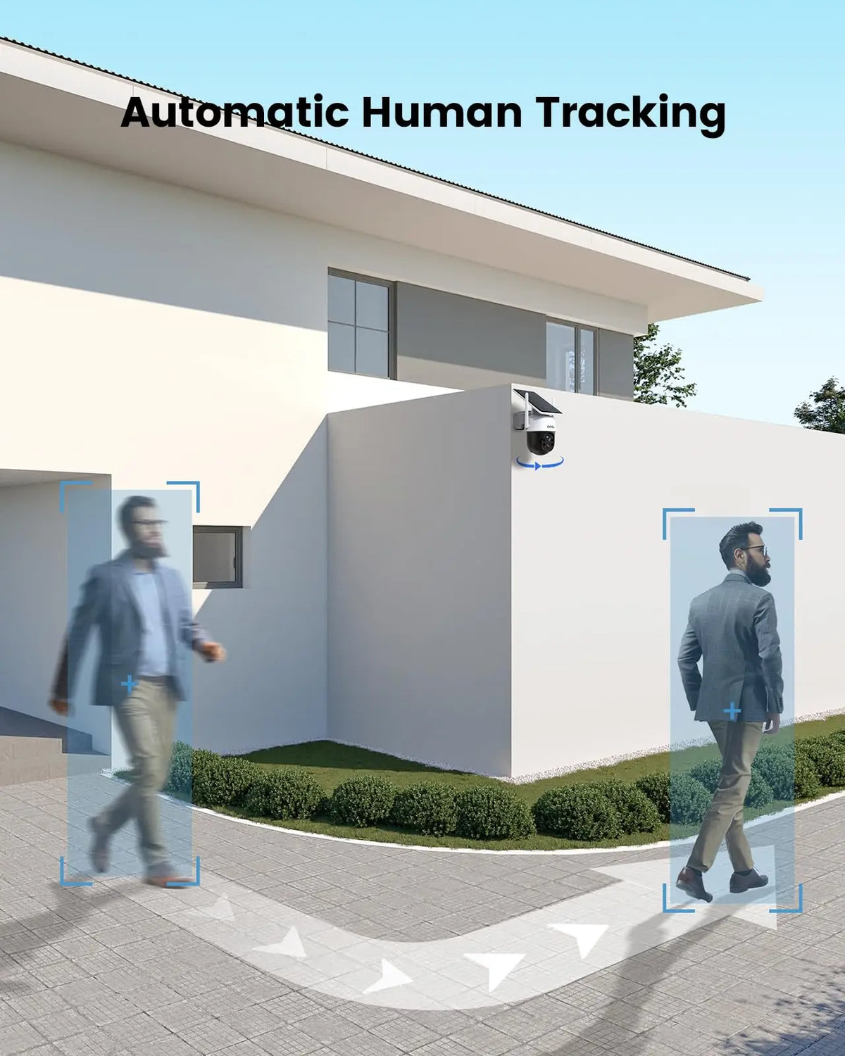 Renewed AOSU 2/4/6/8pcs 3MP Solar Camera 5000mAh Battery Two-way Audio Security Camera Wireless Solar Panel PTZ CCTV Camera