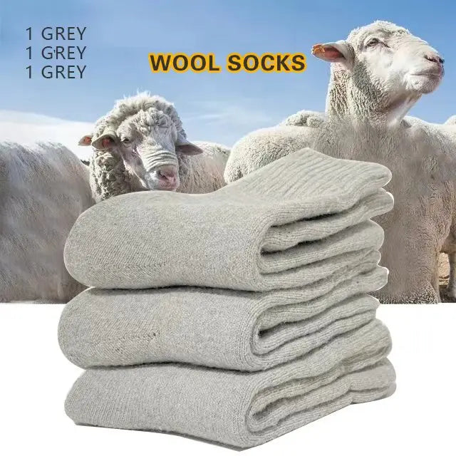 3pairs Merino Rabbit Socks Against Cold Snow Winter Warm Male Sox