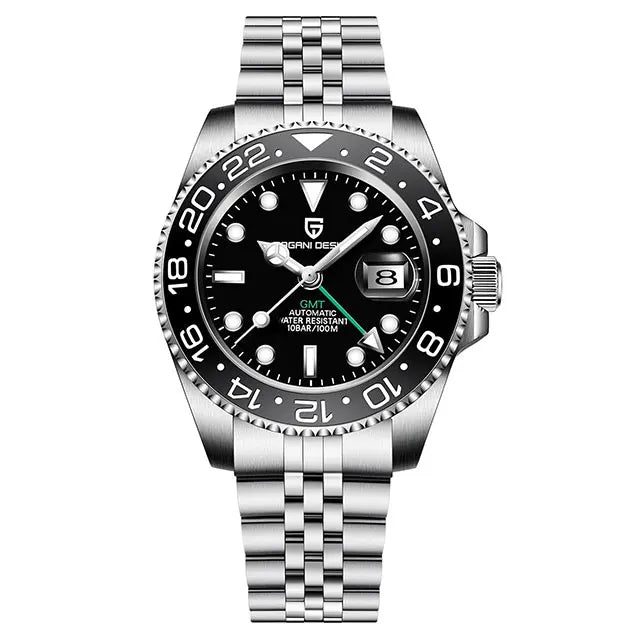 PAGANI DESIGN New GMT Men Watch Top Brand 40mm Mechanical Watch Sapphire Glass 100M Waterproof Automatic Wristwatch