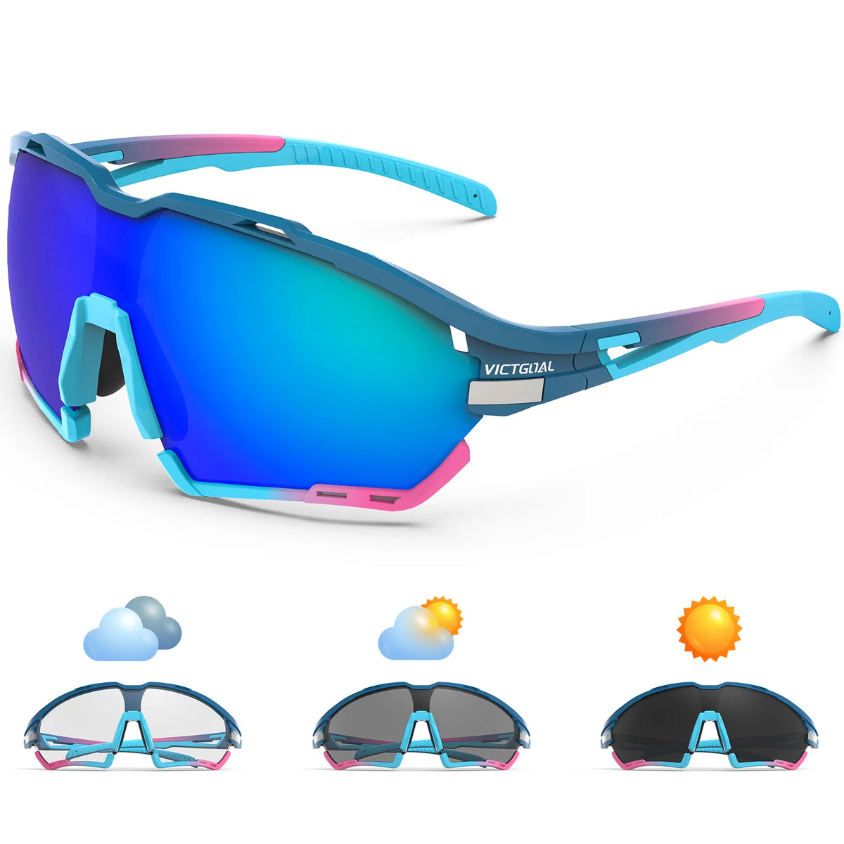 Cycling Photochromic Glasses & Polarized Sunglasses Men Women MTB Road Bike Riding Hiking Glasses