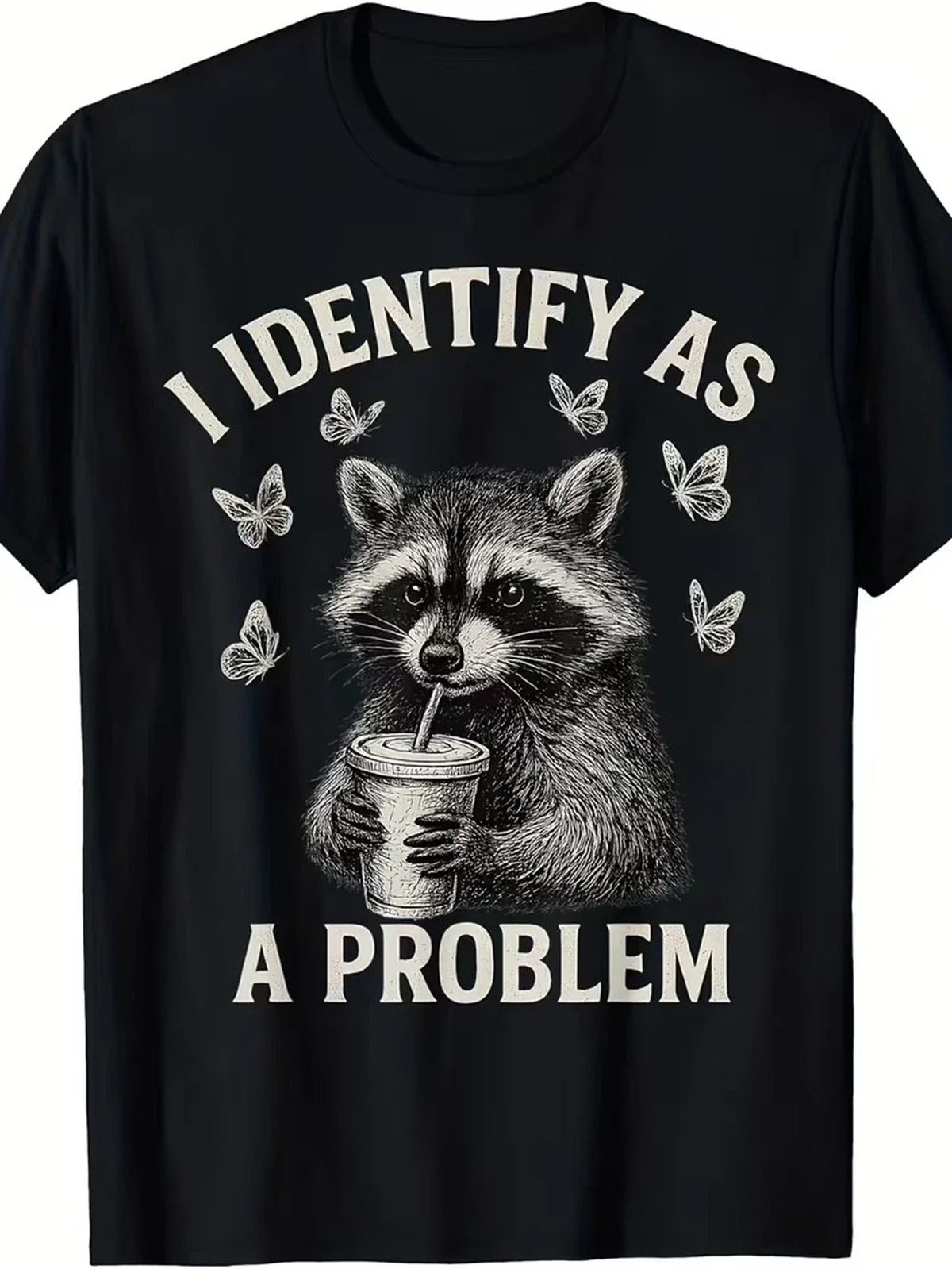 Vintage Men's I Identify As A Problem Meme Graphic