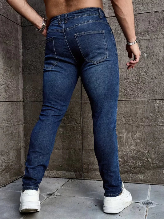Men's Stretch Jeans - Suitable for All Seasons, Daily Wear and Formal Occasions,