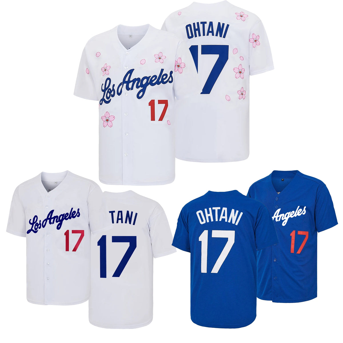 Men's #17 Ohtani Baseball Jersey, Exquisite Embroidered T-Shirt