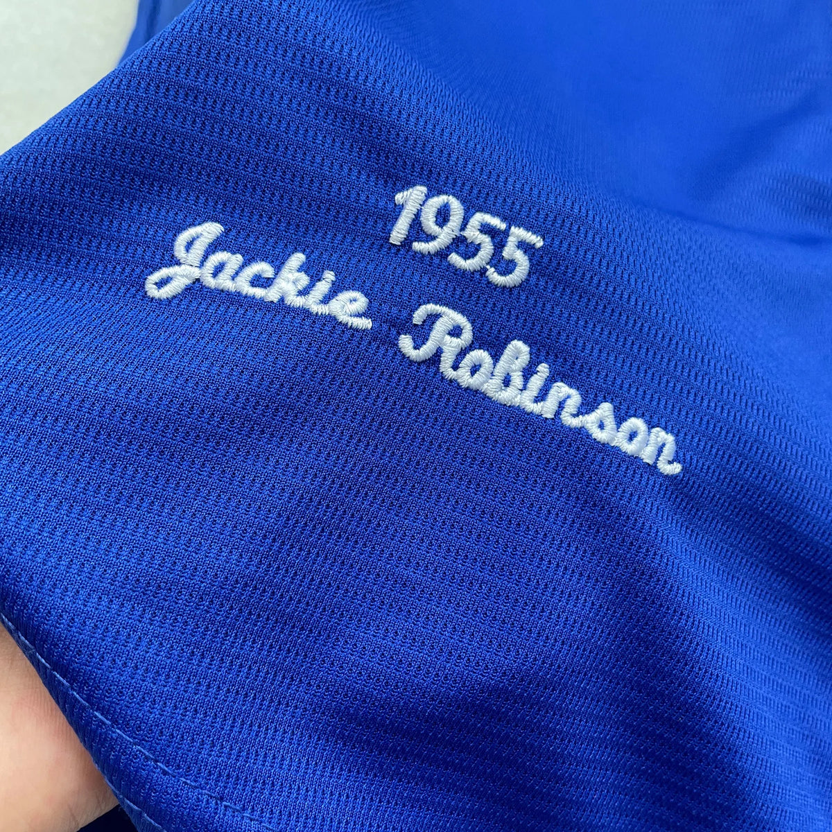 Men's Blue White Beige Letter Embroidery Baseball Shirt，#42 Jackie Robinson Legend Baseball Jersey, Fan Gift