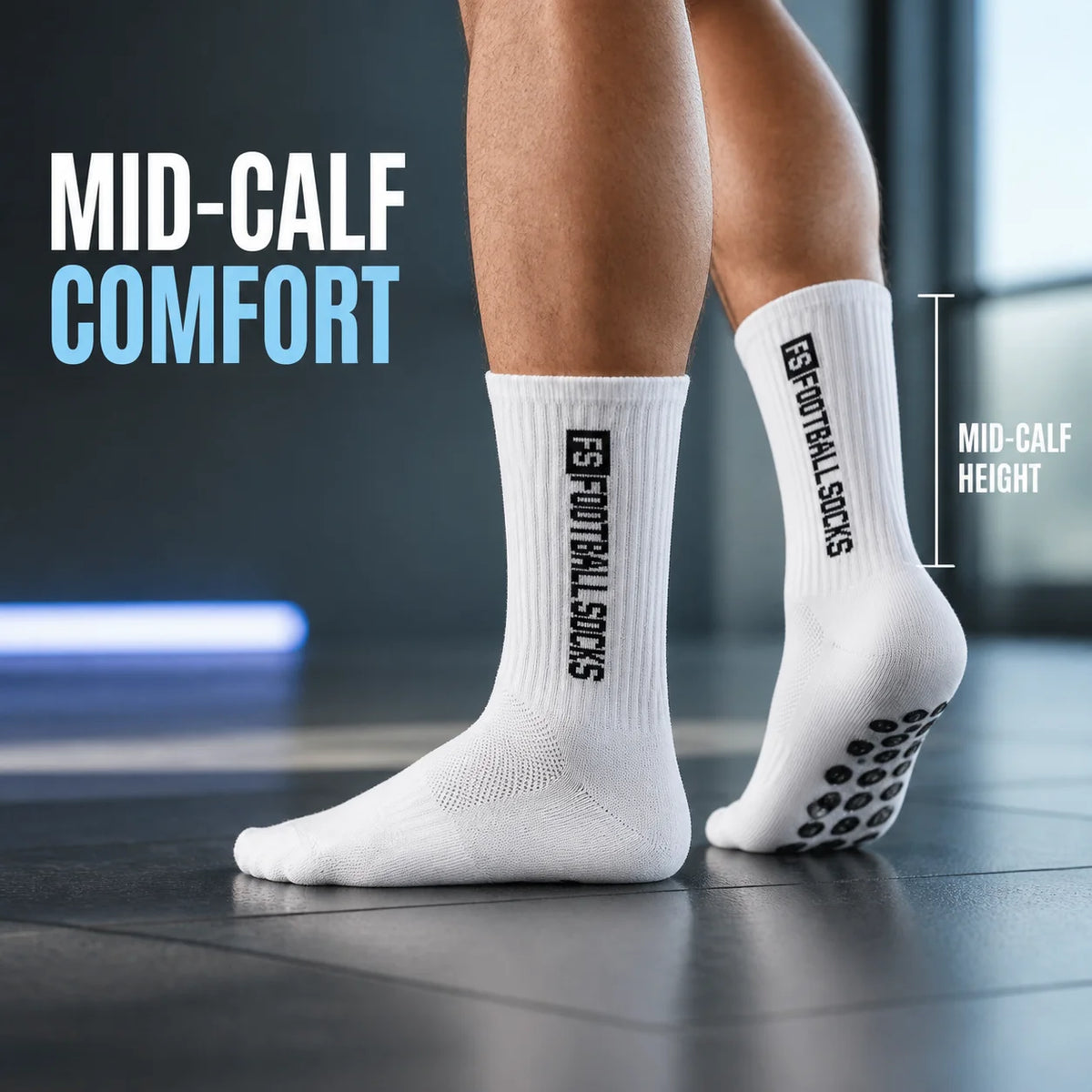 4 Pairs Professional Grip Socks High-Performance Silicone Dots Non-Slip Athletic Crew Socks