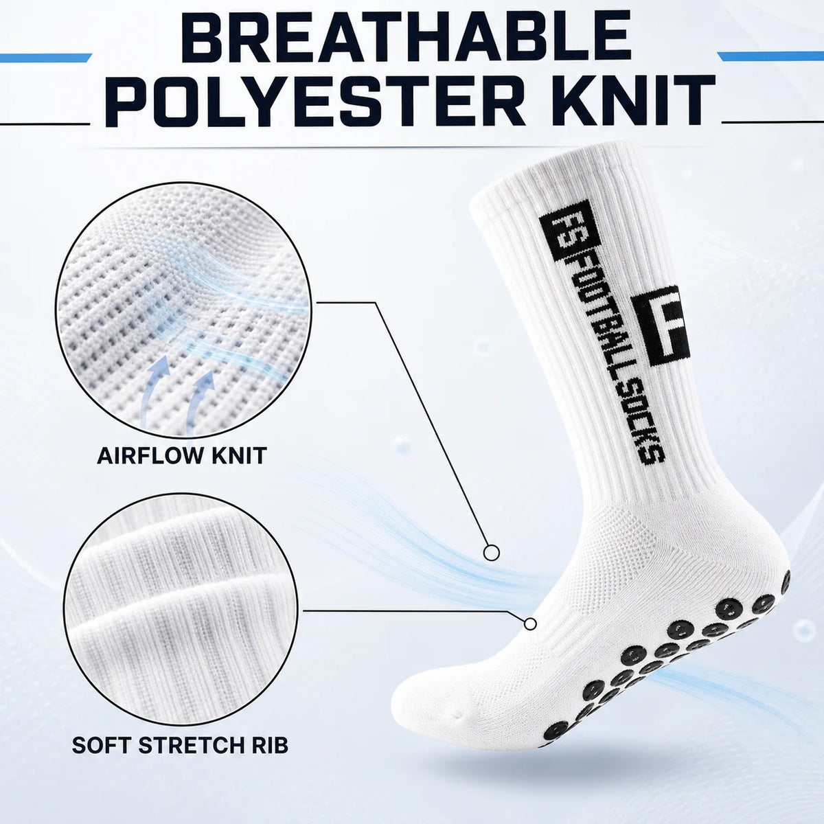 4 Pairs Professional Grip Socks High-Performance Silicone Dots Non-Slip Athletic Crew Socks