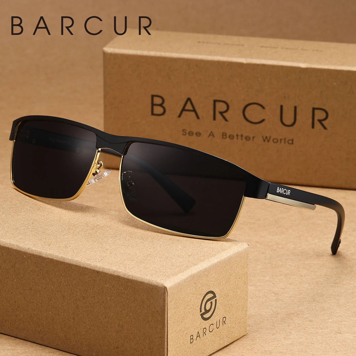 BARCUR Business Style Polarizing sunglasses